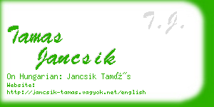 tamas jancsik business card